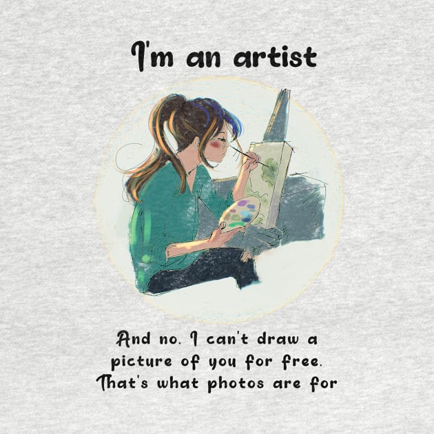 I´m an artist (black font) by Nikoleart